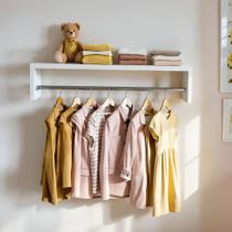 Cabideiro Arara Suspensa Prateleira De Roupas Closet 60 Cm