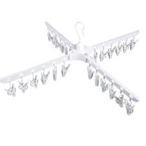 Cabideiro Articulado Braços Giratórios Suporte Roupa Organizador Espaço Branco