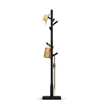 Cabideiro Awatiwa de Madeira de Borracha 179 cm 8 Ganchos Preto Cabideiro Awatiwa de Madeira de Borracha 179 cm 8 Ganchos Preto