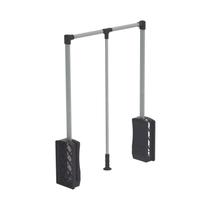 Cabideiro Basculante Extensível 830-1150 Prata Guarda Roupa