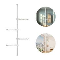 Cabideiro Branco Vertical 2,1 Metros com 4 Braços Multiuso