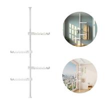 Cabideiro Branco Vertical 2,1 Metros Com 4 Braços Multiuso