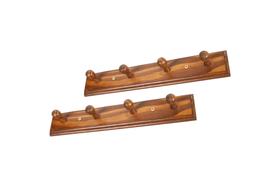 Cabideiro cabide de parede 4 pinos Mod. Junior 2 peças cor imbuia. Cabideiro cabide de parede 4 pinos Mod. Junior 2 peças cor imbuia.