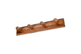 Cabideiro Cabide de Parede de madeira Pinus 4 Penduradores Mod Cabide 1 Pç Imbuia