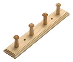 Cabideiro Cabide De Parede Madeira Mod. Junior 4 Pinos 1 Pç