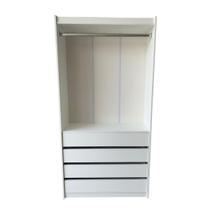 Cabideiro Com Gaveta 100% Mdf Branco - Suprema Móveis