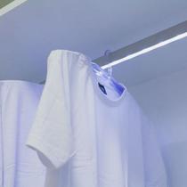 Cabideiro Com Led Retangular 800Mm Com Suporte Lateral E Sensor Embutido 60 Leds Luz Branca (Fria) Bi Volt