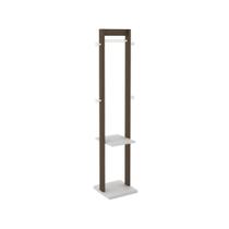 Cabideiro De Chão Multimóveis Vcr35005 Branco/Nogal