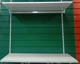 Cabideiro de Mdf Branco 90x40 com Suportes