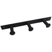 Cabideiro de Parede 3 Ganchos Multiusos para Roupas Bolsas e Acessórios Duler Preto Cabideiro de Parede 3 Ganchos Multiusos para Roupas Bolsas e Acessórios Duler Preto