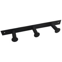 Cabideiro de Parede 3 Ganchos Multiusos para Roupas Bolsas e Acessórios Duler Preto Cabideiro de Parede 3 Ganchos Multiusos para Roupas Bolsas e Acessórios Duler Preto