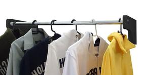 Cabideiro De Parede 90 cm Arara Camiseiro Calceiro Preto Laca Cabideiro De Parede 90 cm Arara Camiseiro Calceiro Preto Laca