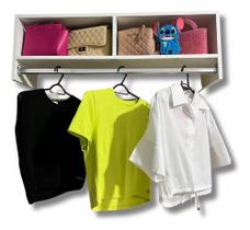 Cabideiro De Parede Arara Suspenso Loja Branco Com Nicho Mdf Cabideiro De Parede Arara Suspenso Loja Branco Com Nicho Mdf