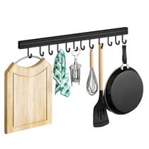 Cabideiro De Parede Com 12 Ganchos 60cm Toalheiro Suporte Suspenso Expositor Para Cinto Cabideiro De Parede Com 12 Ganchos 60cm Toalheiro Suporte Suspenso Expositor Para Cinto