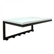 Cabideiro de Parede com 6 Ganchos e Prateleira