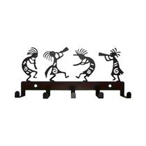 Cabideiro De Parede Em Metal Preto Com 5 Ganchos, Organizador Vintage Estilo Fazenda Para Chaves E