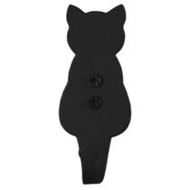 Cabideiro de Parede Gato Preto Gancho Pendurar Roupas Bolsas Multiuso Luft Masutti
