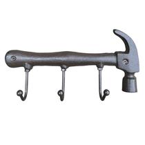 Cabideiro de parede KiaoTime em formato de martelo, ferro fundido, 24 cm