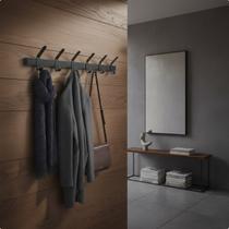 Cabideiro de Parede Mancebo Arara Organizador Porta Roupas 6 Ganchos Metálico Moderno