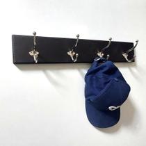 Cabideiro De Parede Organizador Multiuso Em Madeira