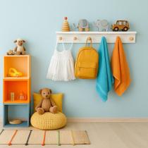 Cabideiro De Parede Organizador Prateleira Decorativa Mdf