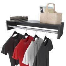 Cabideiro de parede Pendurador para Quarto Closet Banheiro Expositor Madeira Arara