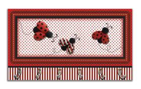 Cabideiro de Parede Porta Colar Chaves Cintos Toalhas Joaninha