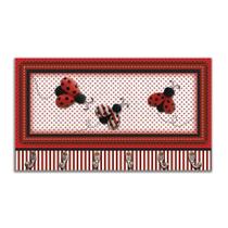 Cabideiro De Parede Porta Colar Chaves Cintos Toalhas Joaninha