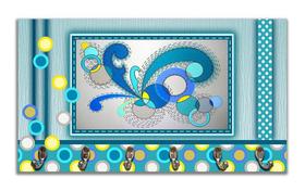 Cabideiro de Parede Porta Colar Chaves Cintos Toalhas Ondas Dançantes