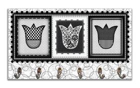 Cabideiro de Parede Porta Colar Chaves Cintos Toalhas Tulipa