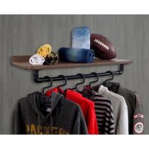 Cabideiro de Parede Suporte Roupas e Acessórios Versati Laca