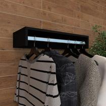 Cabideiro de parede suspenso 60x25x11,5 Preto Cabideiro de parede suspenso 60x25x11,5 Preto