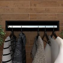 Cabideiro de parede suspenso 80x25x13,5 Preto Cabideiro de parede suspenso 80x25x13,5 Preto