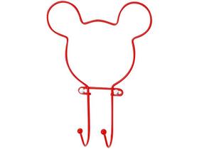 Cabideiro de Parede Vermelho 2 Ganchos Arthi