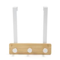 Cabideiro de porta bambu 3 ganchos sem furar - Oikos