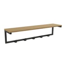 Cabideiro de Quarto Industrial LI042 Freijo/Preto - Kappesberg