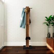 Cabideiro de Roupas 38x165cm Nogal Preto Tecno Mobili Cabideiro de Roupas 38x165cm Nogal Preto Tecno Mobili