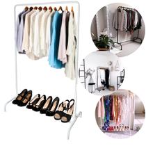 Cabideiro De Roupas Arara De Roupas Com Sapateira Loja, Quarto Aço