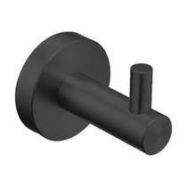 Cabideiro drop simples de parede em aço inox black matte dpace9510