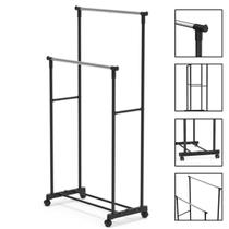 Cabideiro Duplo Organizador Para Roupas Arara Portátil 5kg