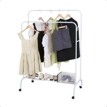 Cabideiro Duplo Para Roupa Arara Organizador Aço 2 niveis