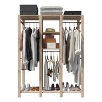 Cabideiro Estante Vertical Organizadora Moderno 140x170cm Com Prateleira