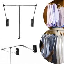 Cabideiro Extensível Basculante Ajustável 850mm à 1150mm Cromado Hardt