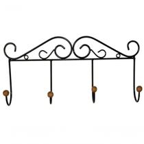 Cabideiro Ferro 4 Lugares Preto 60 Cm Cabideiro Ferro 4 Lugares Preto 60 Cm