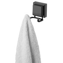 Cabideiro Gancho Duplo Ventosa Para Banheiro e Cozinha Preto Cabideiro Gancho Duplo Ventosa Para Banheiro e Cozinha Preto