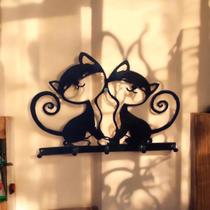 Cabideiro Gatinho 5 Ganchos Corte a Laser Aço Carbono Cabideiro Gatinho 5 Ganchos Corte a Laser Aço Carbono