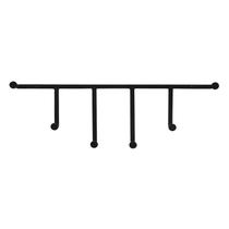 Cabideiro Industrial Decorativo Ferro Preto 66x18x5cm Grande Cabideiro Industrial Decorativo Ferro Preto 66x18x5cm Grande