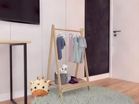Cabideiro infantil pequeno simples montessoriano