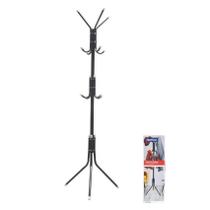 Cabideiro Mancebo 8 Ganchos De Chão Preto Fratelli