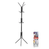 Cabideiro Mancebo 8 Ganchos De Chão Preto Fratelli